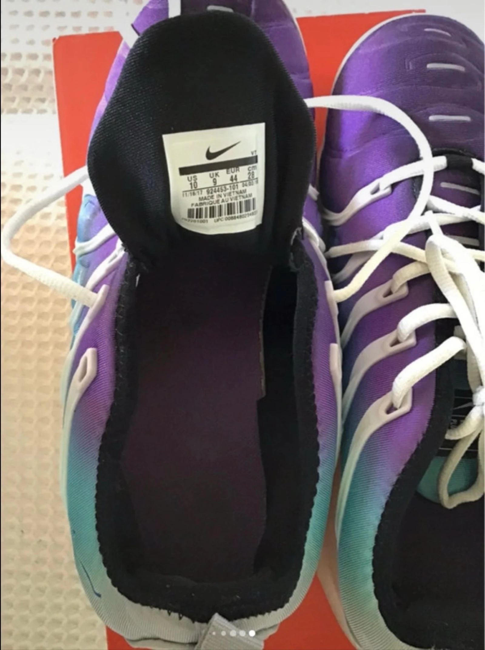 Jolie Nike Air Vapormax Plus – Dégradé Violet & Turquoise – T.44 – photo 8